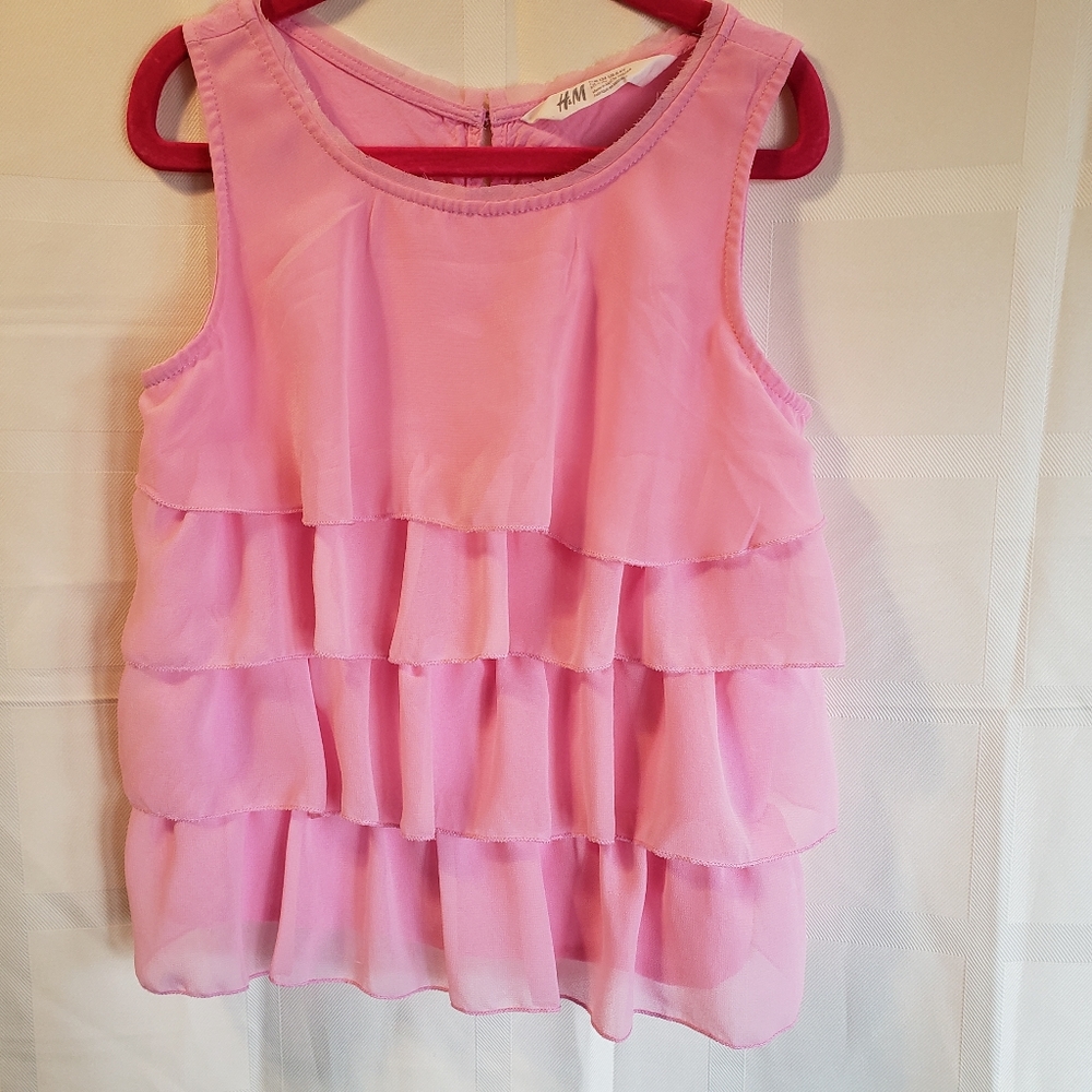 H & M girls tiered flowy top